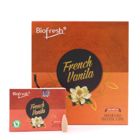 12x Biofresh Visszaáramló Füstölőkúpok (40 kúp) - Francia Vanilla