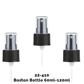 50x Fekete Műanyag Aeroszolos Permetező Boston Jantár Üveghez (for 120ml)