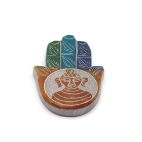 4x Szappankő Hamsa Füstölő Állvány 9x6cm -Buddha